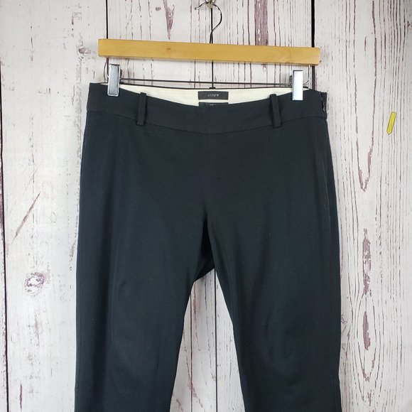 J. Crew Pants - J. Crew Womens Minnie Pants Size 4 Skinny Stretch Cropped Flat Front Black
